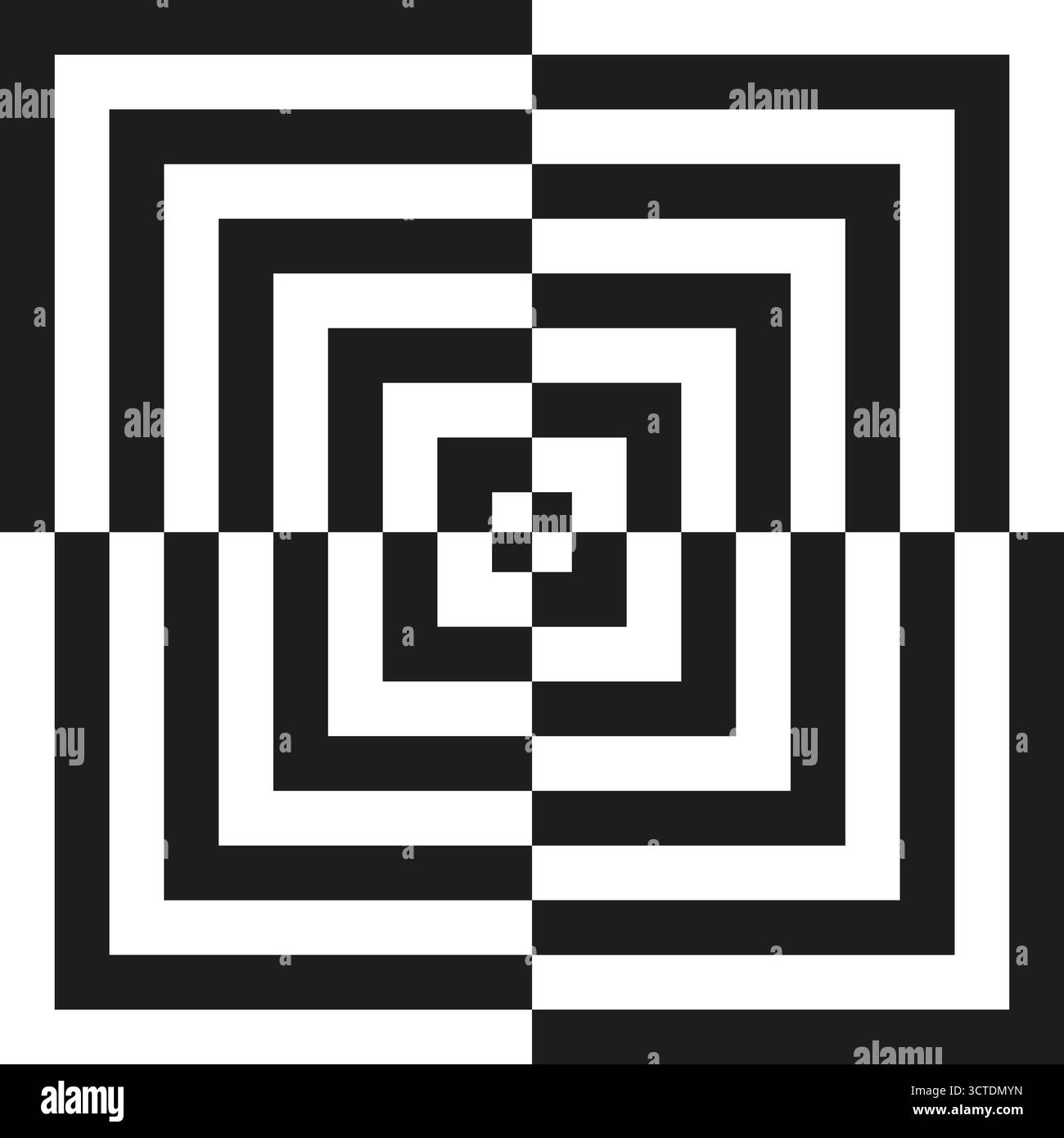 Checkerboard square pattern. Black white geometry. Abstract visual grid. Vector shape contrast. EPS 10. Stock Vector