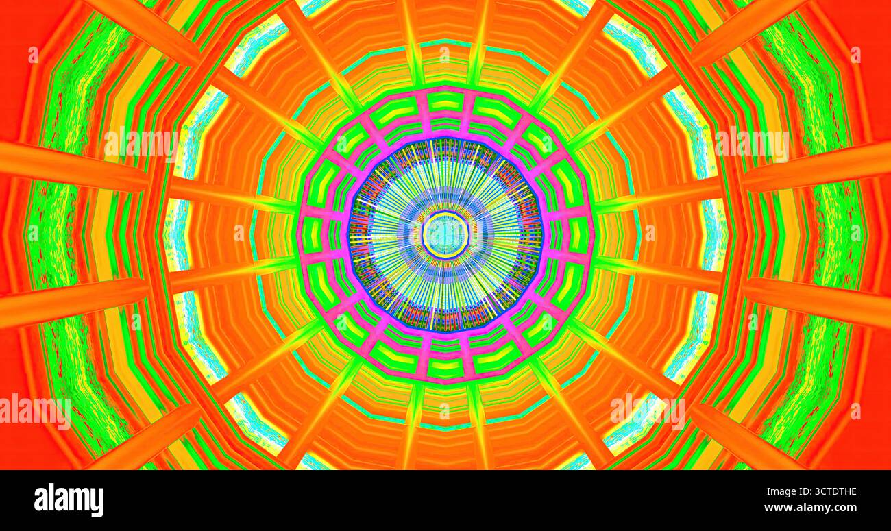 Vibrant shapes and colors come together in a striking design. The scene ...