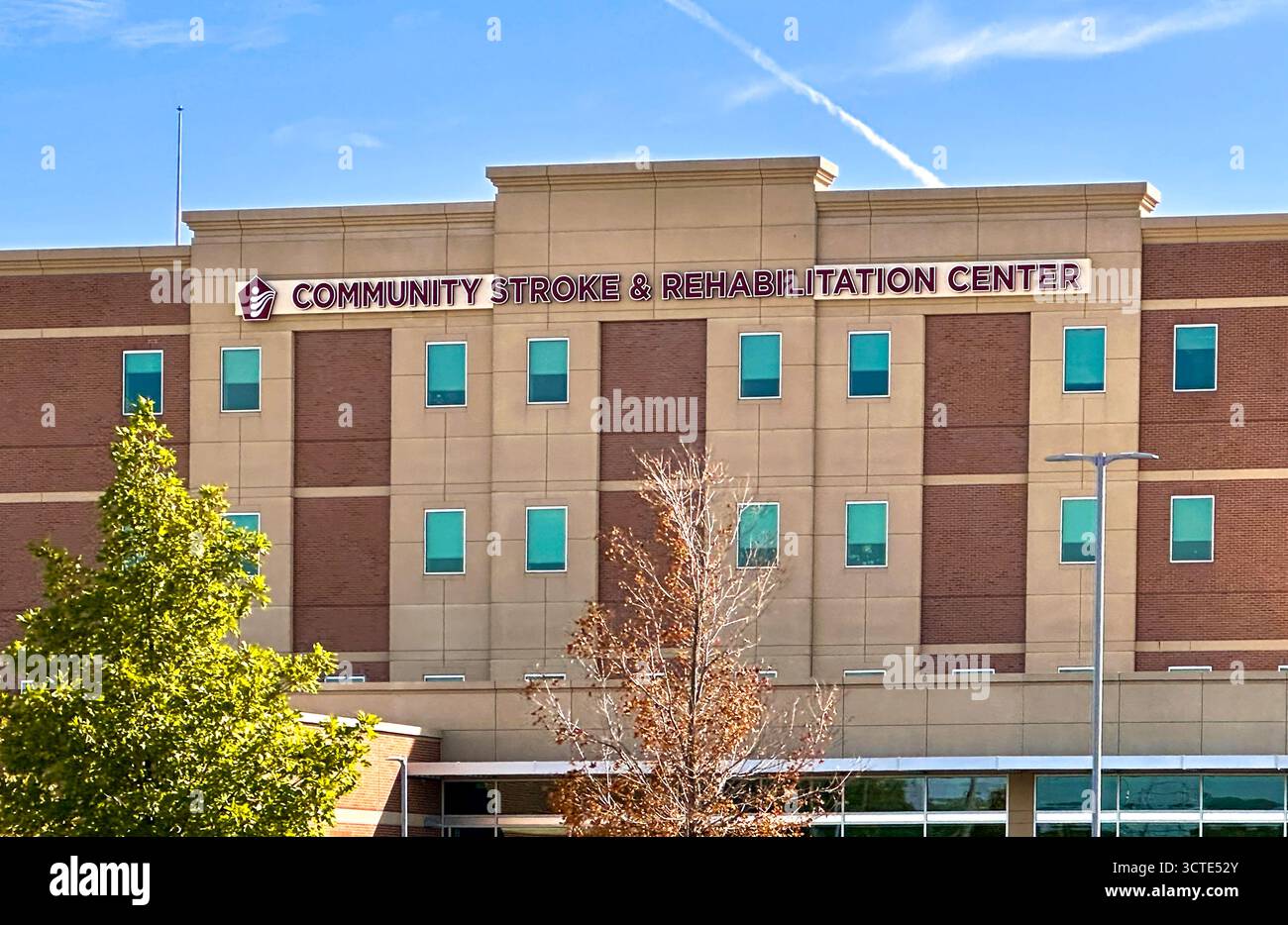 Community Stroke and Rehabilitation Center building -  Crown Point, IN USA, October 2, 2025 - Smartphone Captured Stock Image