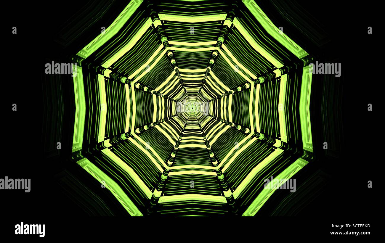 Vivid green patterns create a mesmerizing geometric design. The ...