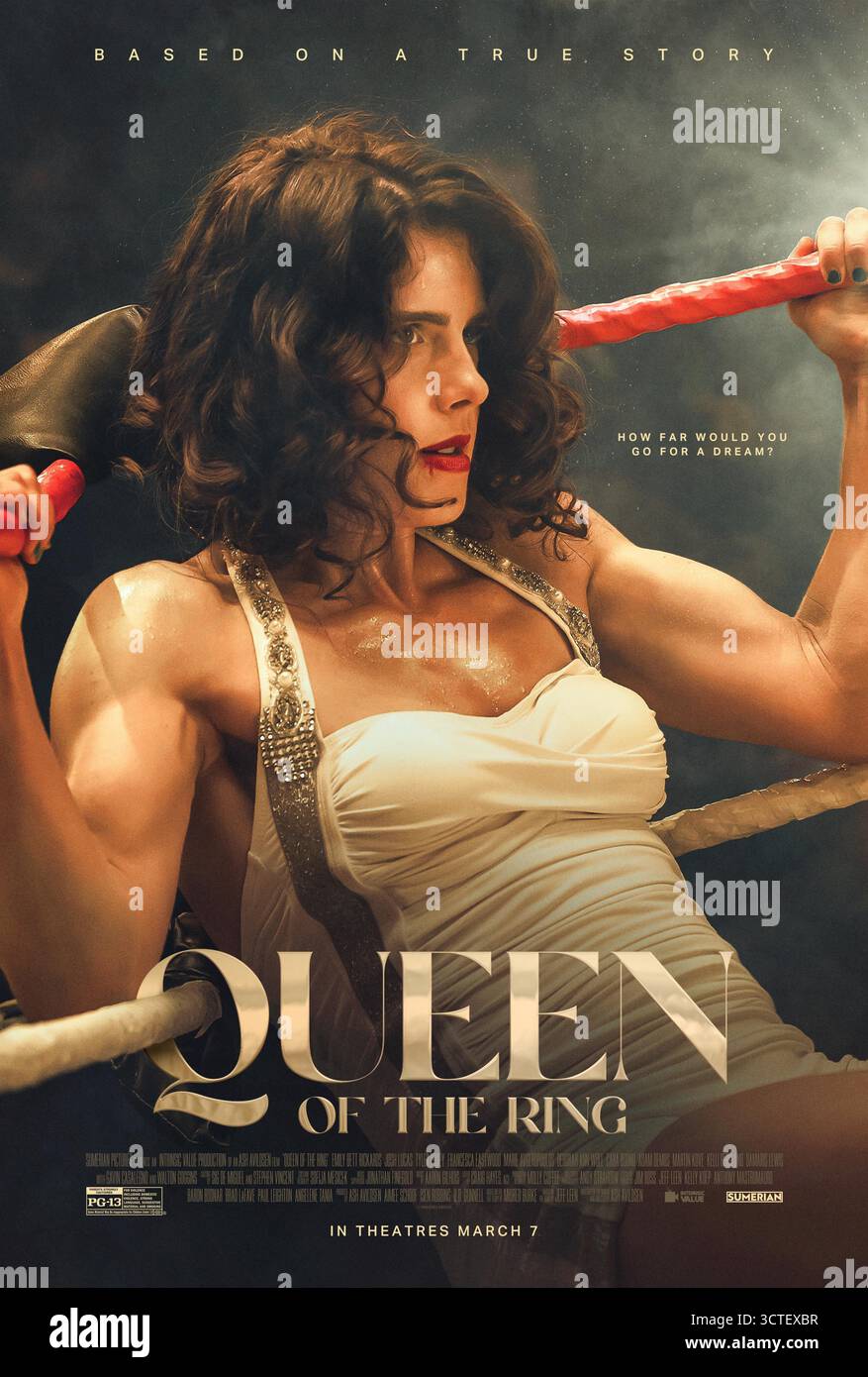 Queen of the Ring  Emily Bett Rickards poster Stock Photo