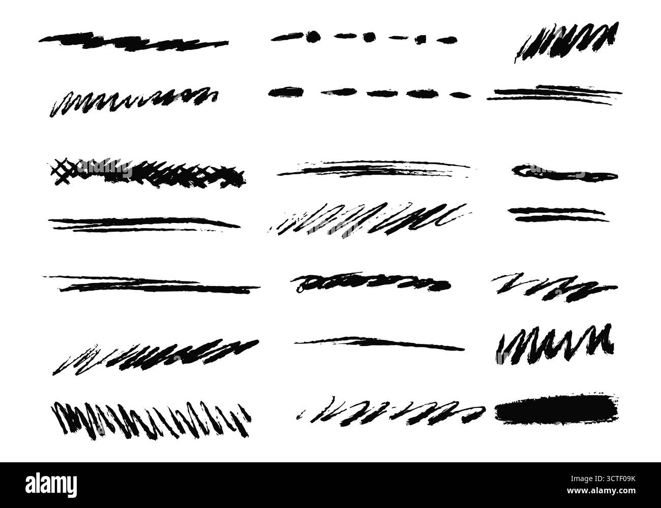 Set of different hand drawn, vector strokes Stock Vector Image & Art ...