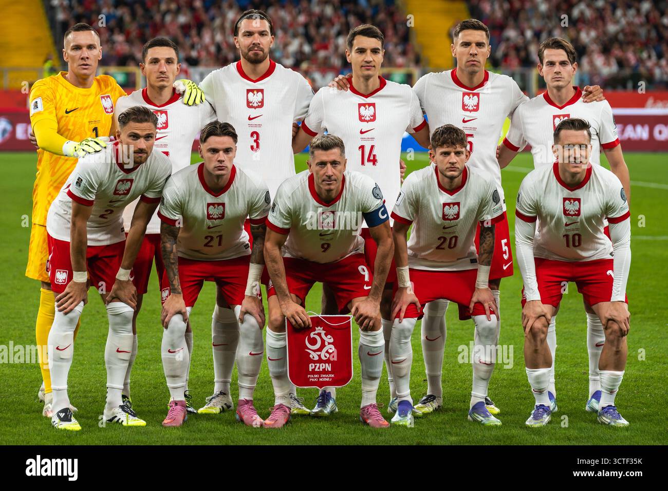 07.09.2025 Chorzow , Eliminacje Mistrzostw Swiata FIFA 2026 mecz Polska - Finlandia n/z pilkarze zespol druzyna reprezentacja Polski zdjecie grupowe g Stock Photo