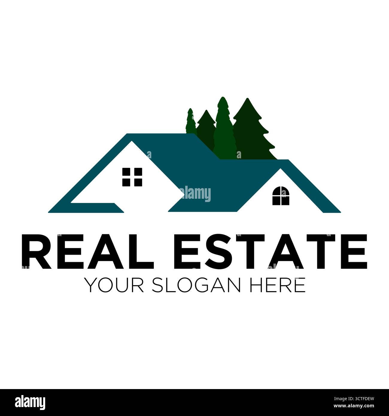 Professional Real Estate Logo Design – Modern, Elegant, and Trustworthy Branding for Property Business Stock Vector
