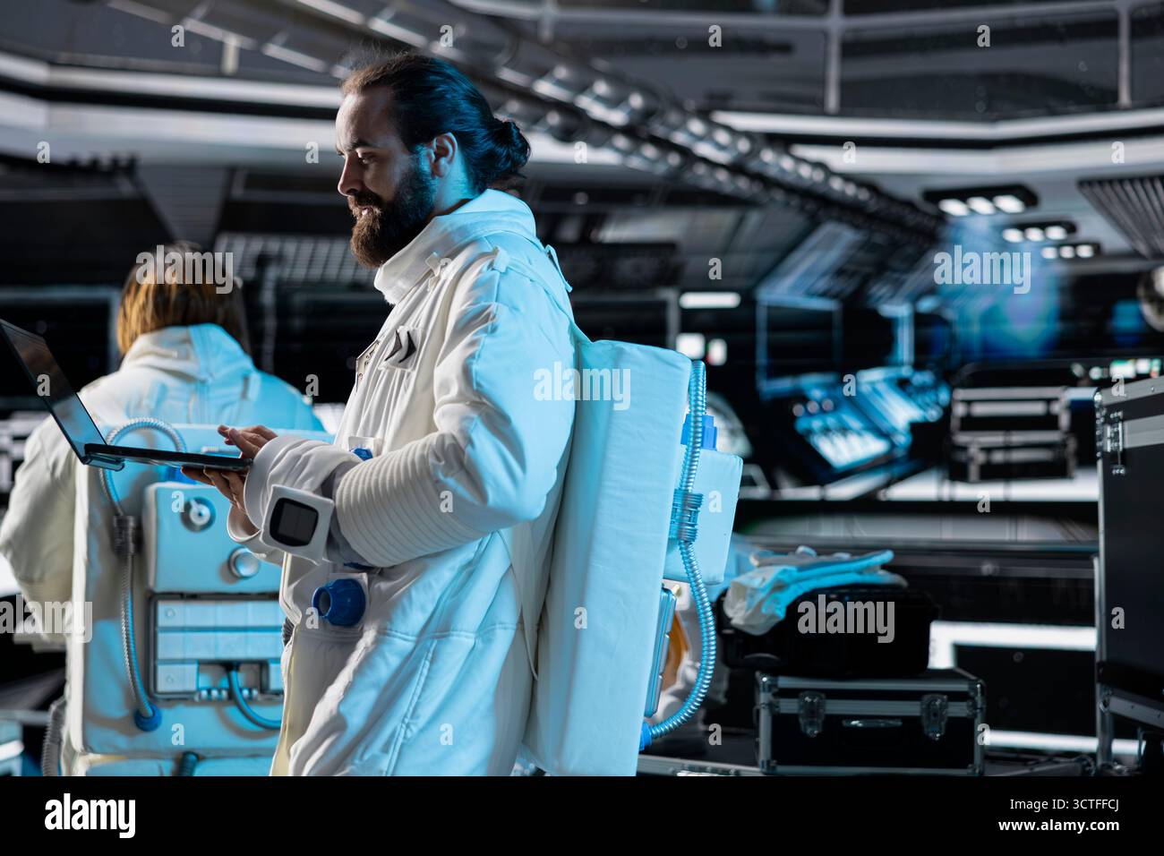 Spacesuit helmet operation hi-res stock photography and images - Alamy