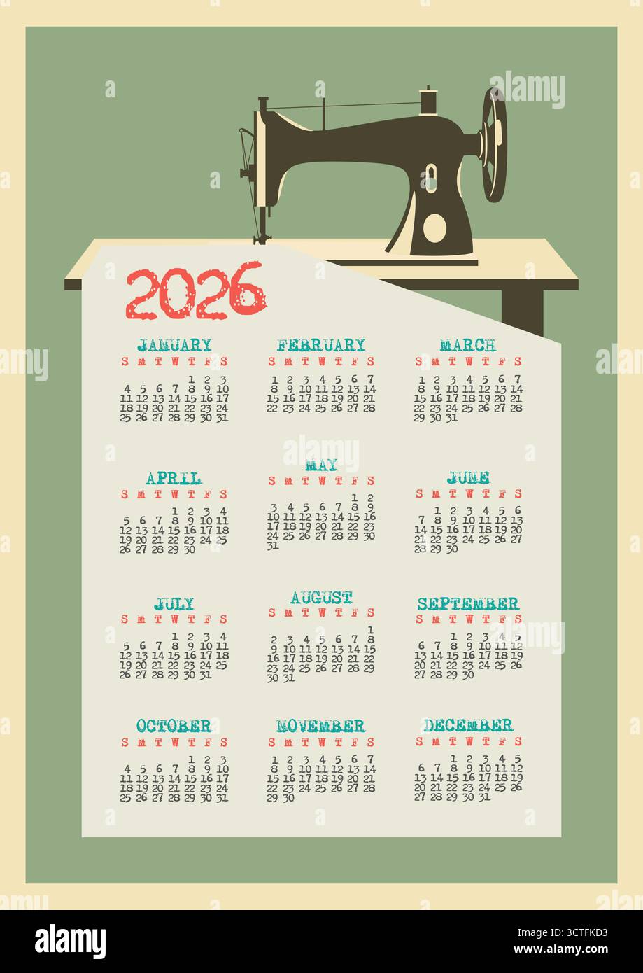 Desk Collection Vector December 2026 calendar on desk Stock Vector Images - Alamy