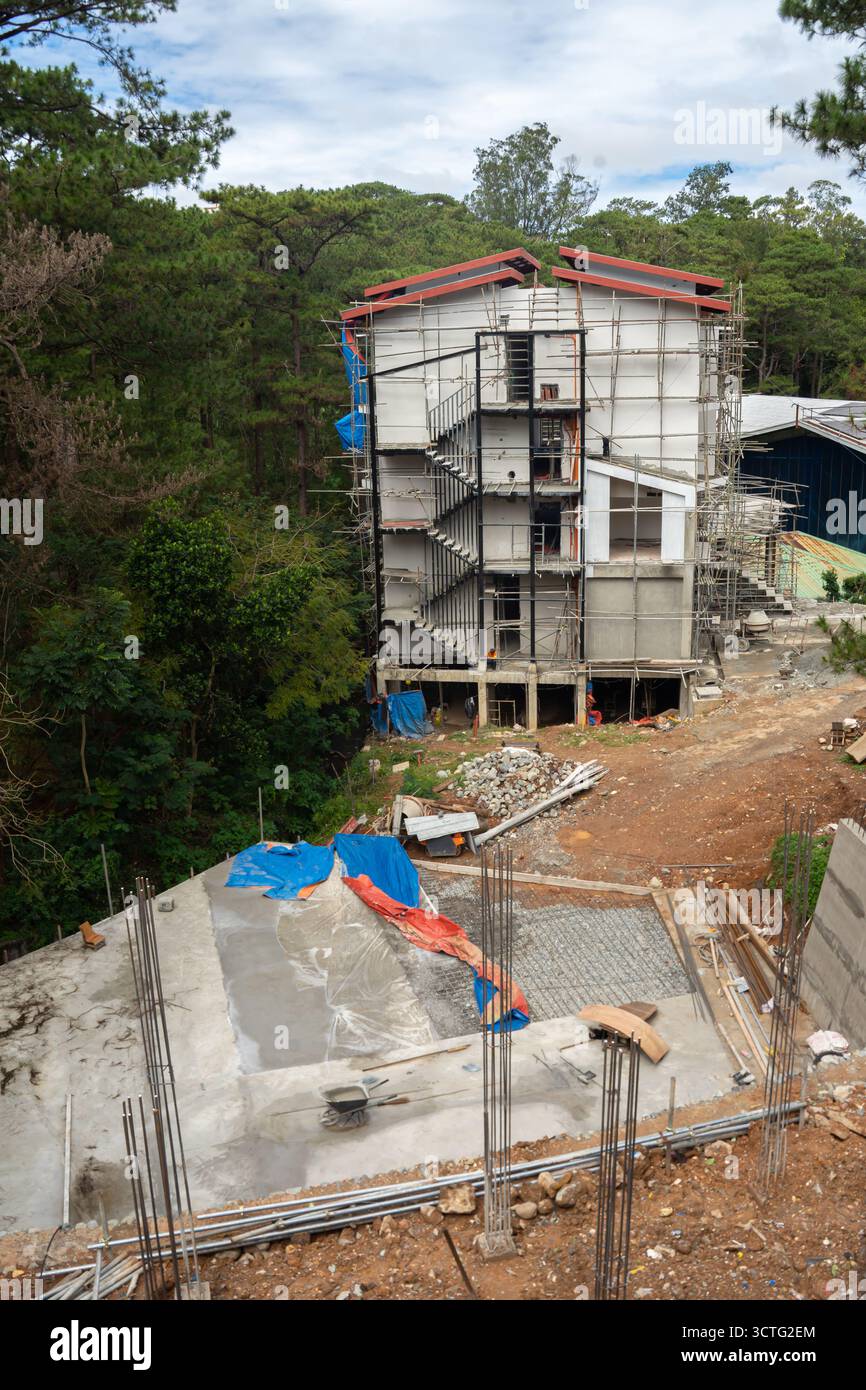 Construction site, house, Baguio, Philippines Stock Photo