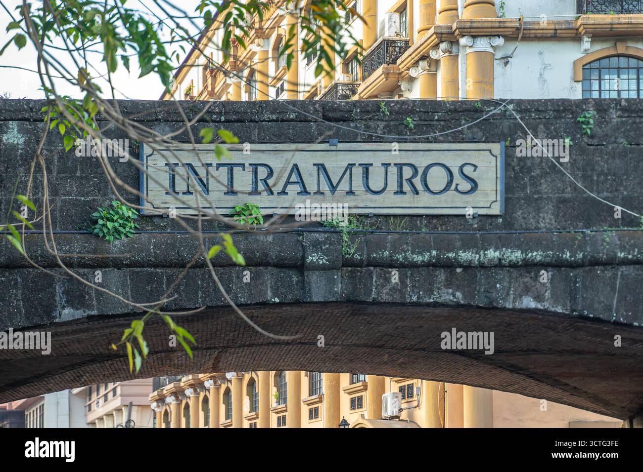 Intramuros historical sign, Manila, Philippines.