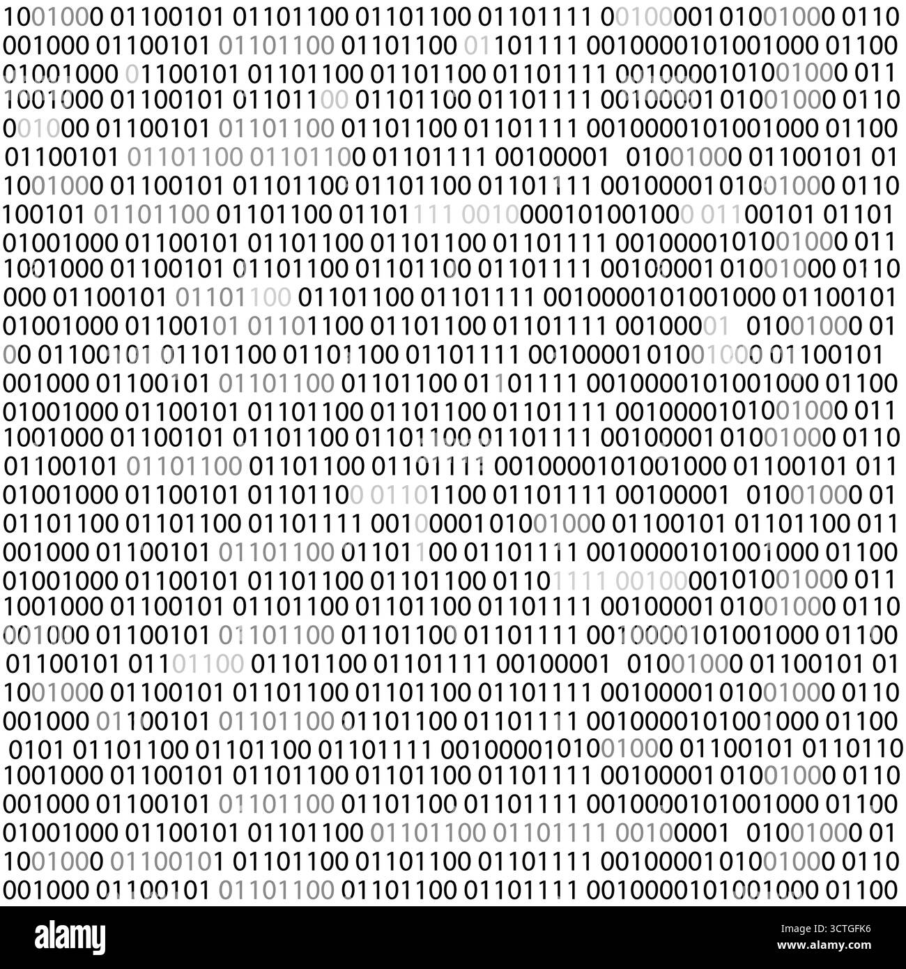 Binary code Binary Computer matrix background. Futuristic steam screen from numbers 0 and 1 tech Hacker concept. . Vector illustration Stock Vector