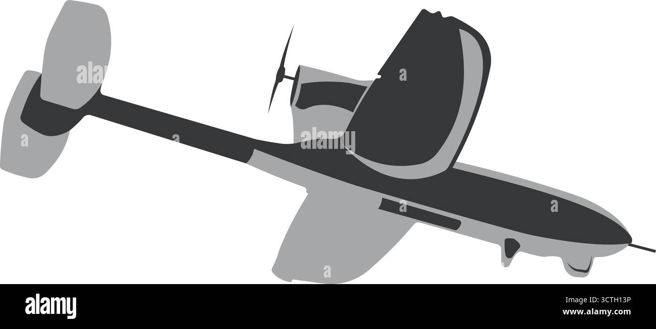 Flying drone icon. Aircraft type drone. Stock Vector