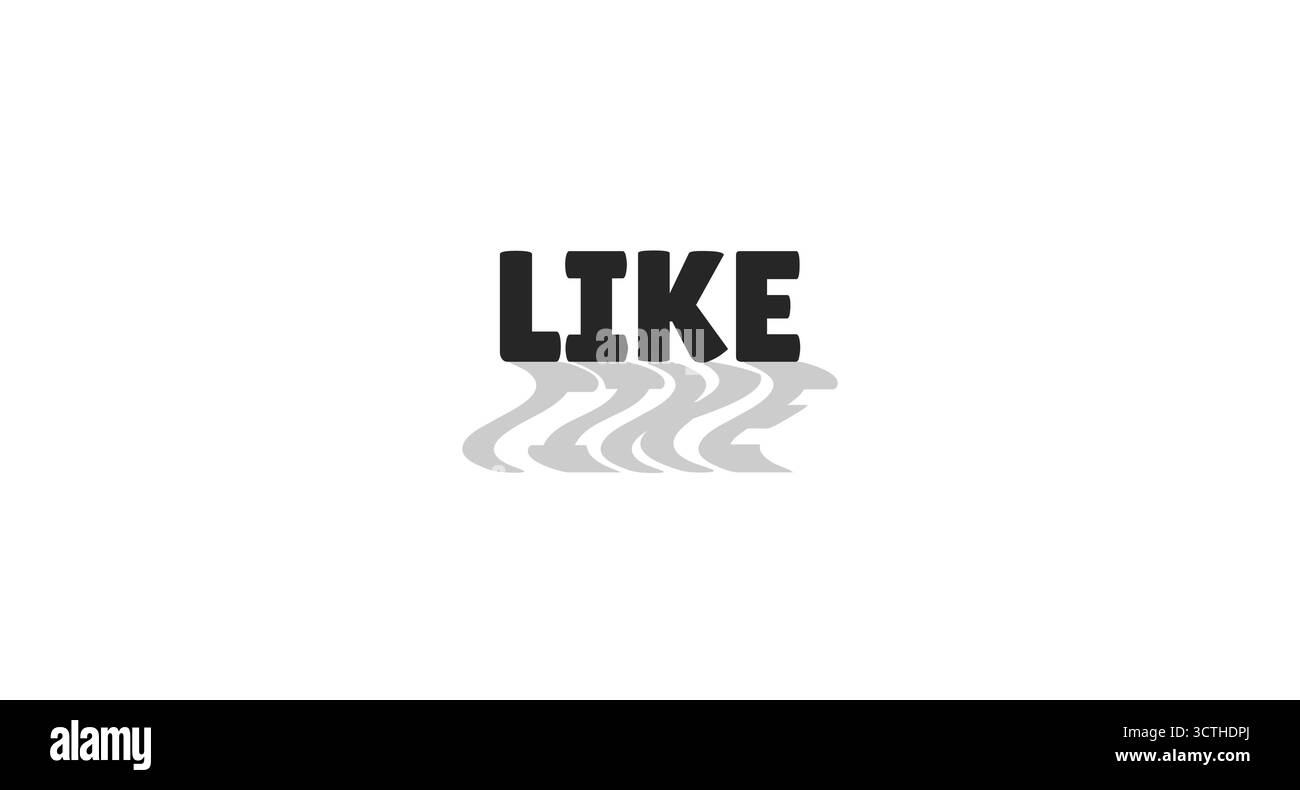 Like modern digital button with wavy gray shadow Stock Vector