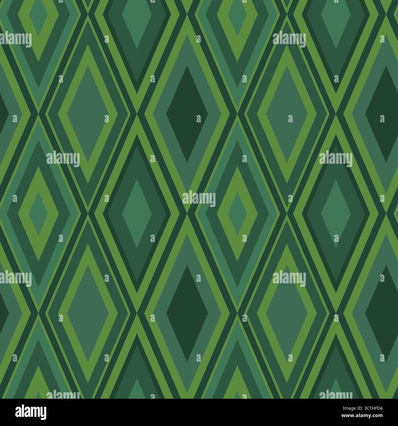 Green Argyle Seamless Pattern. Green Festive Rhombuses Pattern, Textile Geometric Design Stock Vector