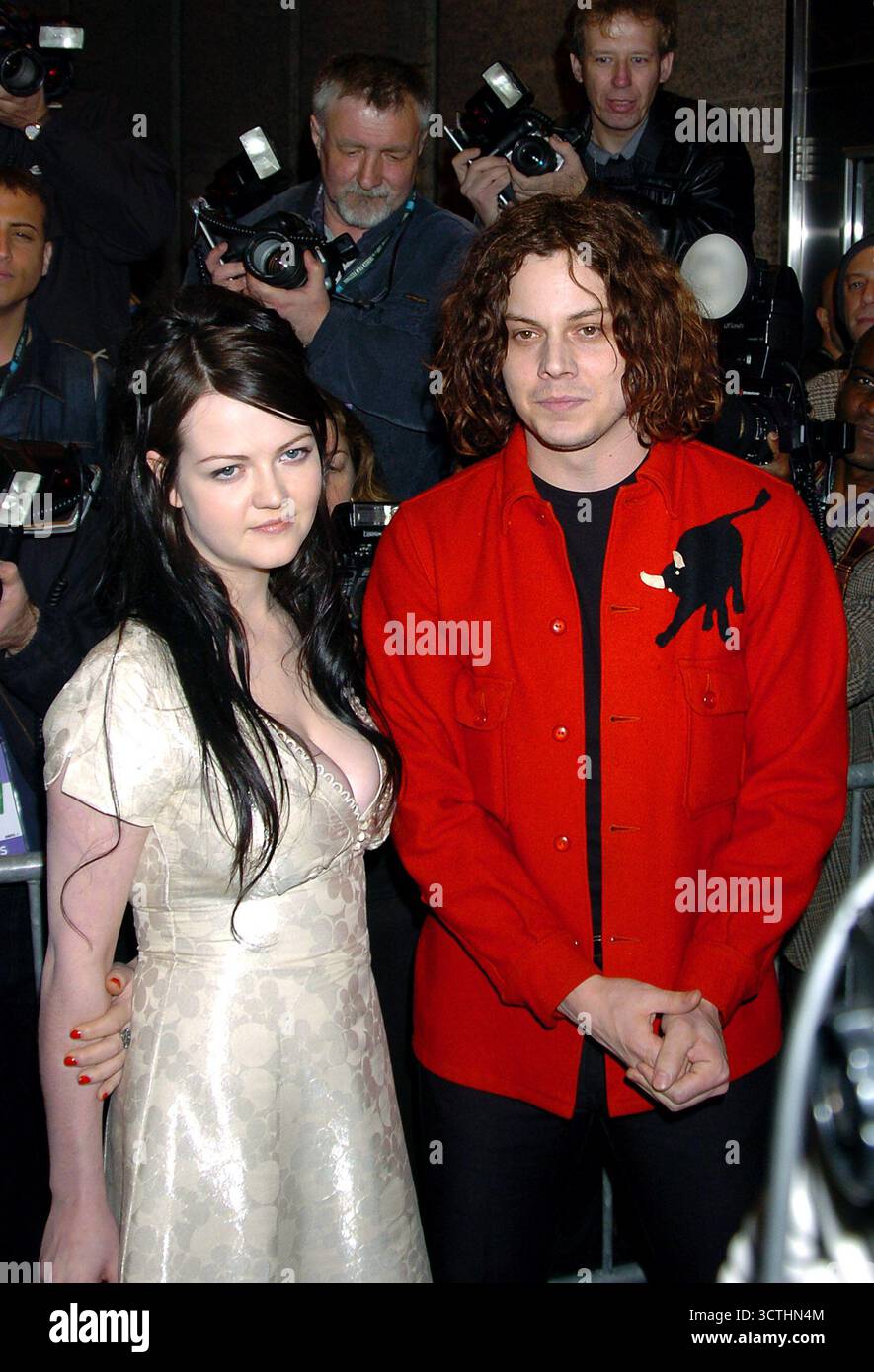 Meg White and Jack White - White Stripes at the screening of 'Coffee and  Cigarettes' during the 2004 Tribeca Film Festival. New York, 5 May 2004  Stock Photo