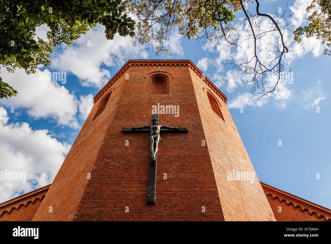 Roman Catholic Church of St Augustine on Nowolipki Street in Warsaw city, Poland Stock Photo