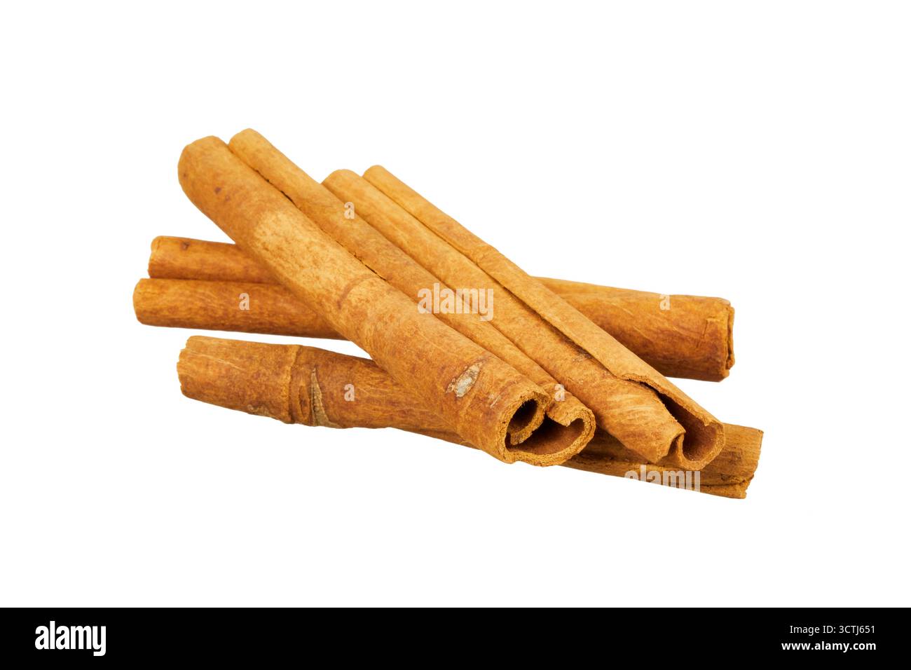 christmas cinnamon sticks isolated on white Stock Photo