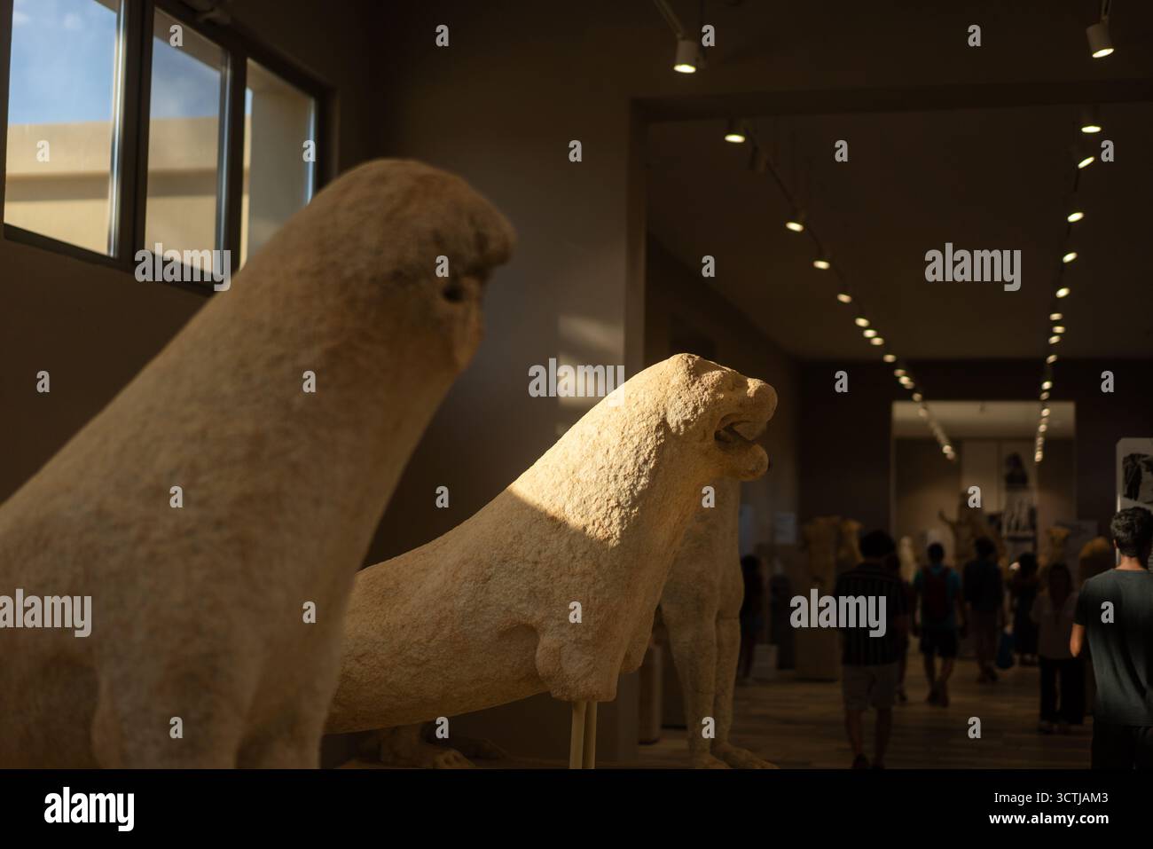 The original sculptures from the famous Terrace of the Lions on Delos ...