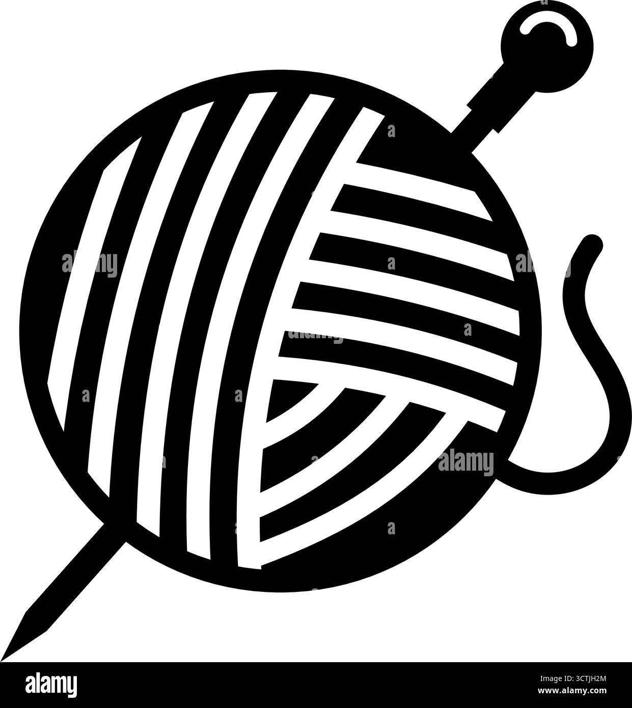 White wool yarn Black and White Stock Photos & Images - Alamy