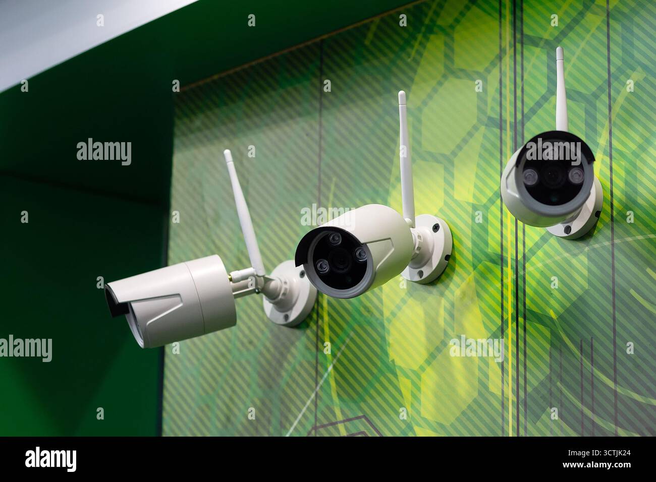 Surveillance cameras in the showroom. Electronics Stock Photo - Alamy