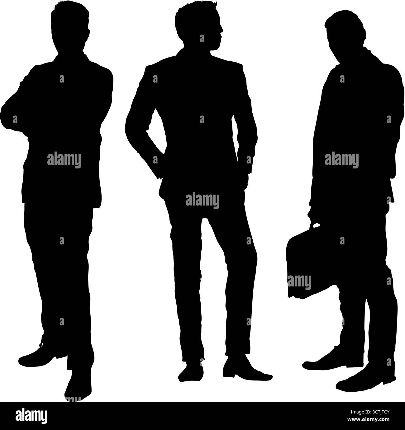 Set three businessmen Black and White Stock Photos & Images - Alamy