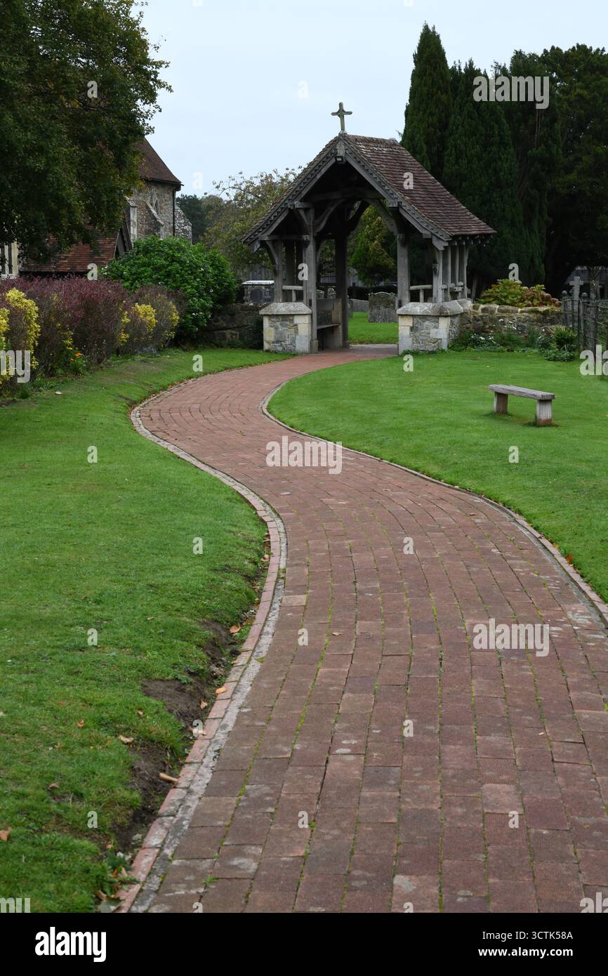 Church porch archway Stock Photo