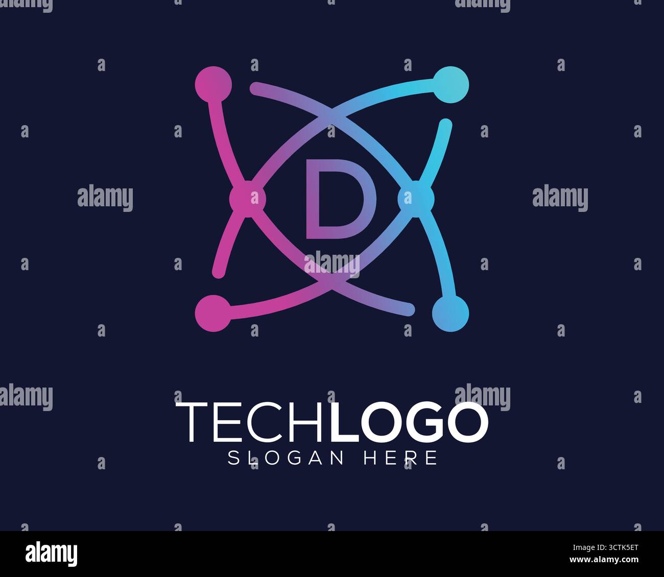 technology gradian color letter d logo Stock Vector Image & Art - Alamy