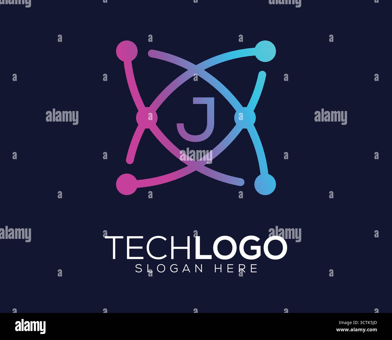 technology gradian color letter j logo Stock Vector Image & Art - Alamy