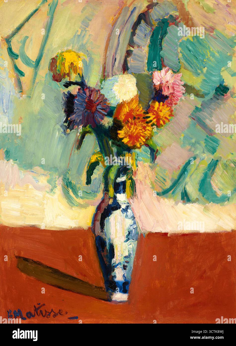 Henri matisse bouquet vase chinese still life flowers Stock Photo