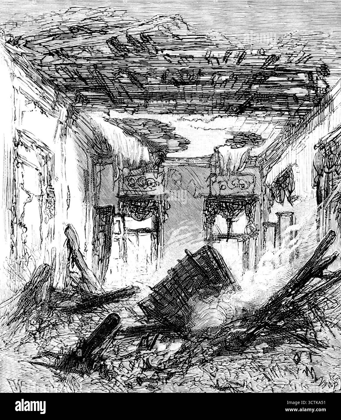The Royal Palace of Laeken, Brussels, destroyed by fire: the King's ...