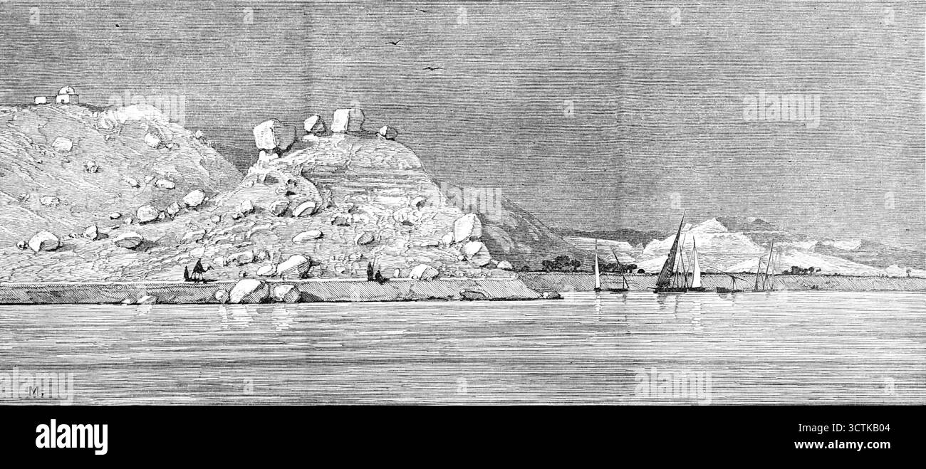 Termination of the Arabian Mountain Range on the right bank of the Nile ...