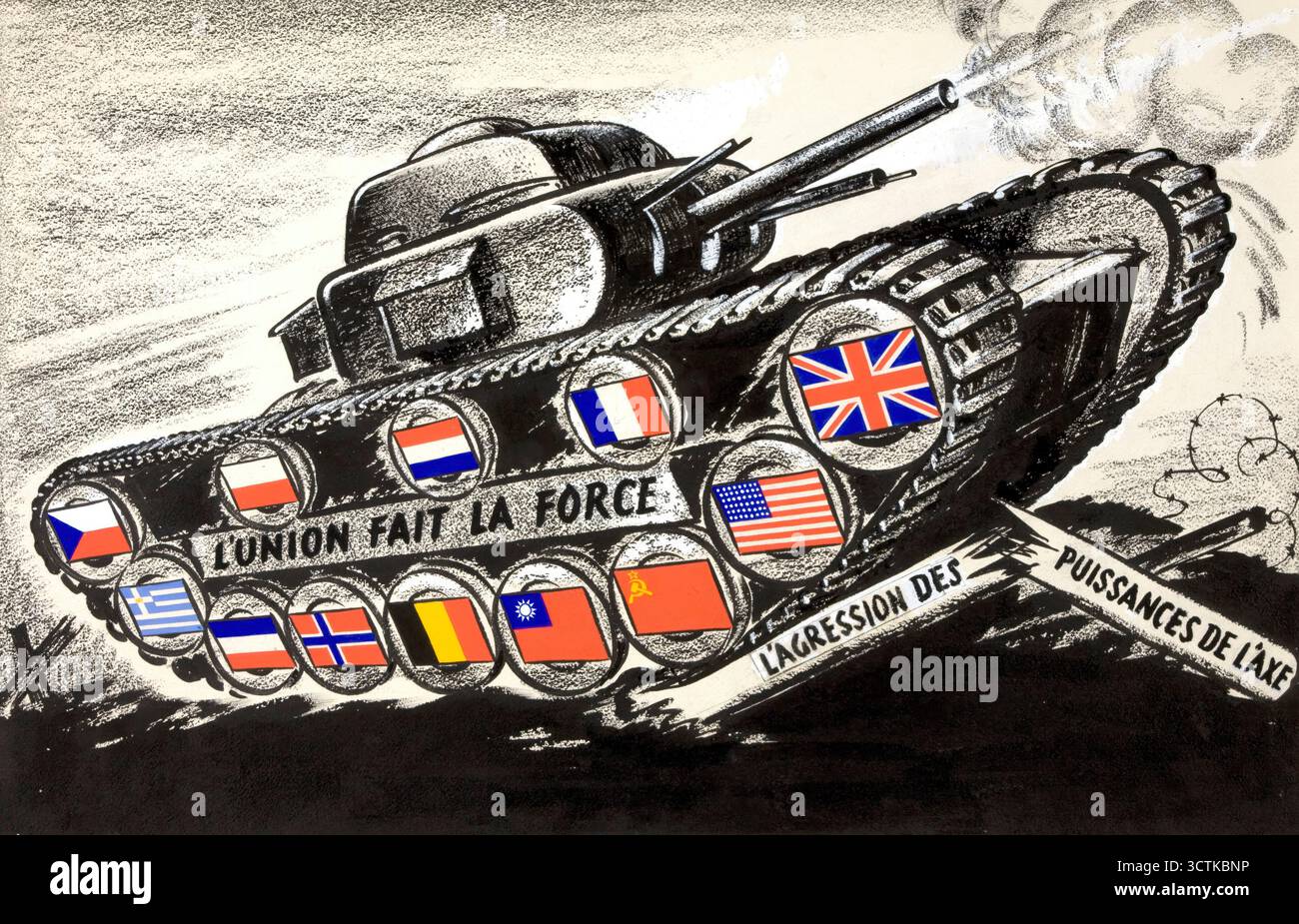 Union gives strength [against] Axis aggression', World War II poster ...