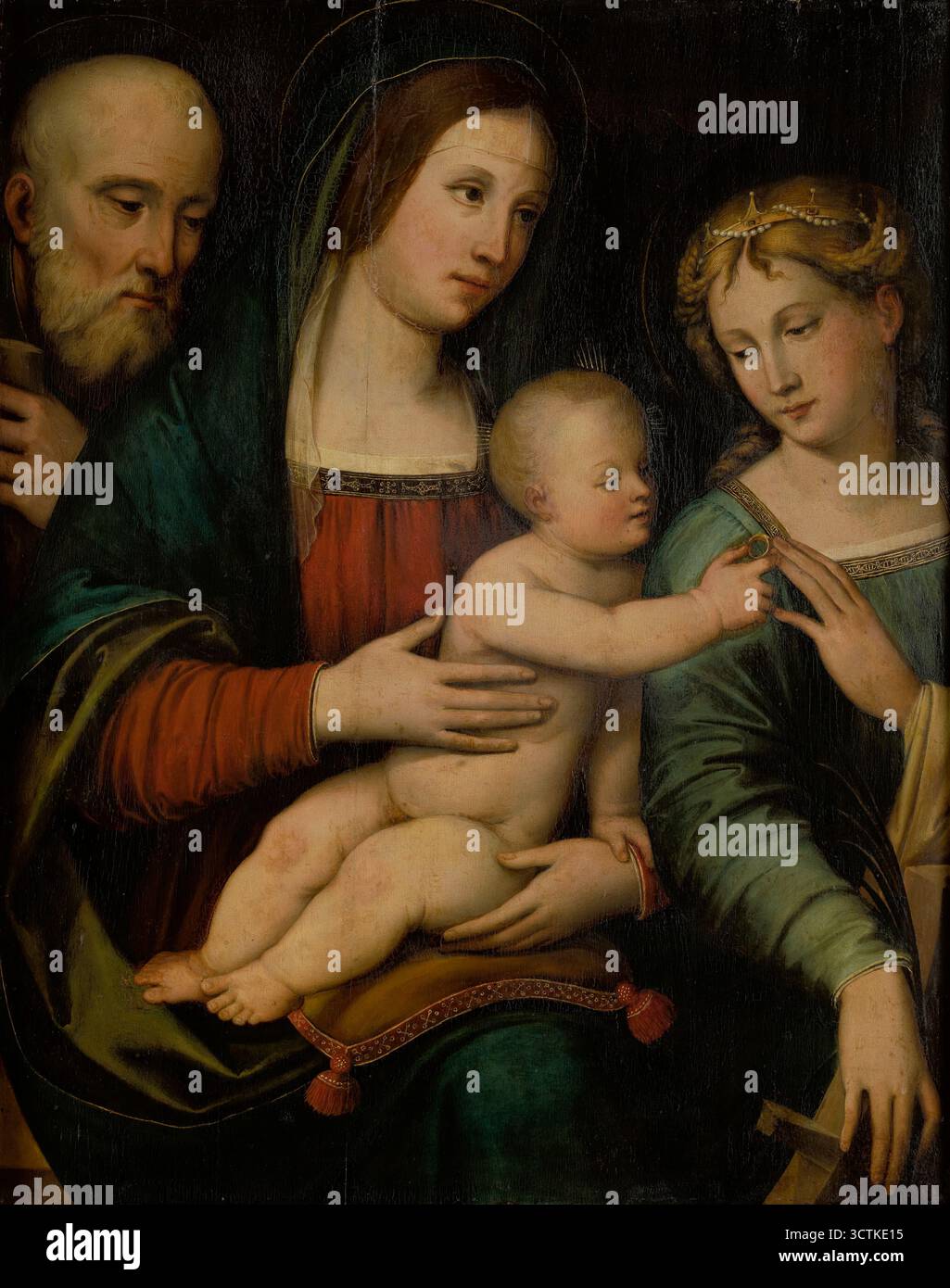 The mystic marriage of st catherine of alexandria hi-res stock ...