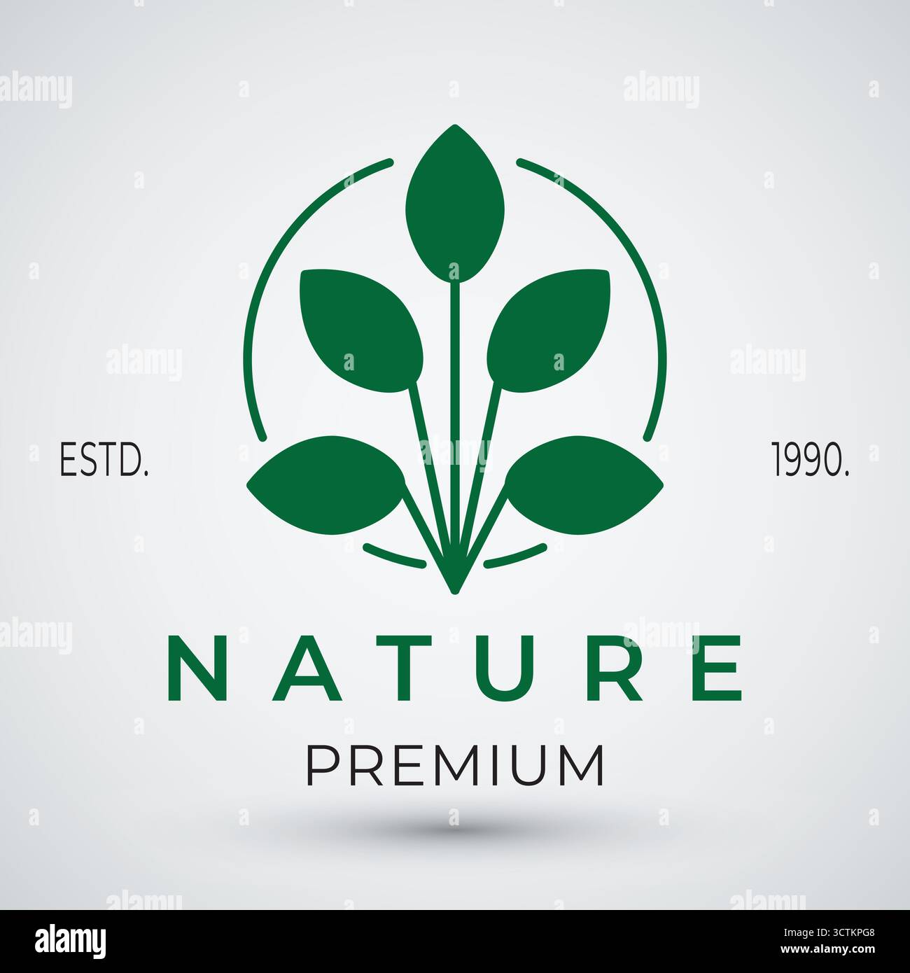 circle botanical leaf logo natural organic luxury concept Stock Vector ...