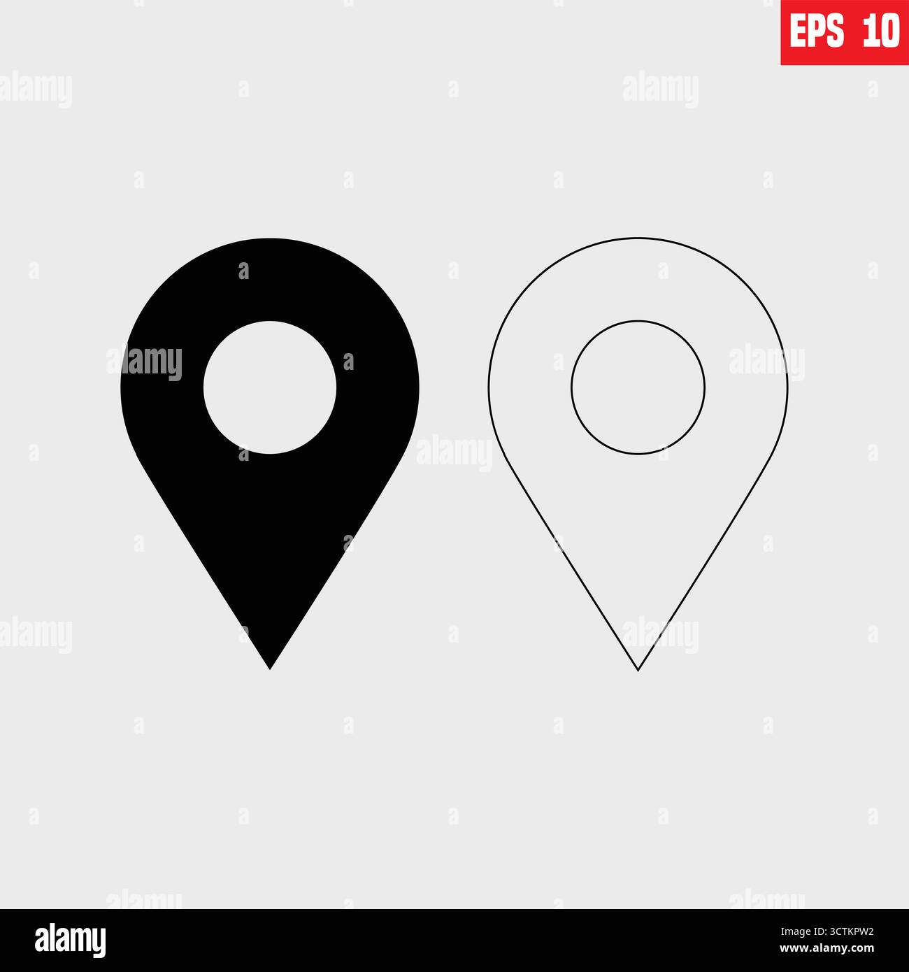 check mark navigation marker solid vector icon, destination point map pin Stock Vector