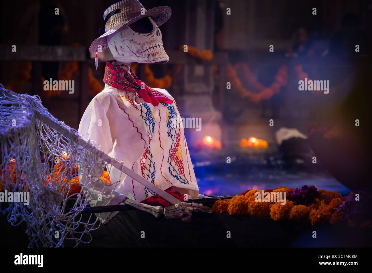 MORELIA, MICHOACAN, MEXICO - OCTOBER 30, 2024: Day of the Dead celebrations Stock Photo