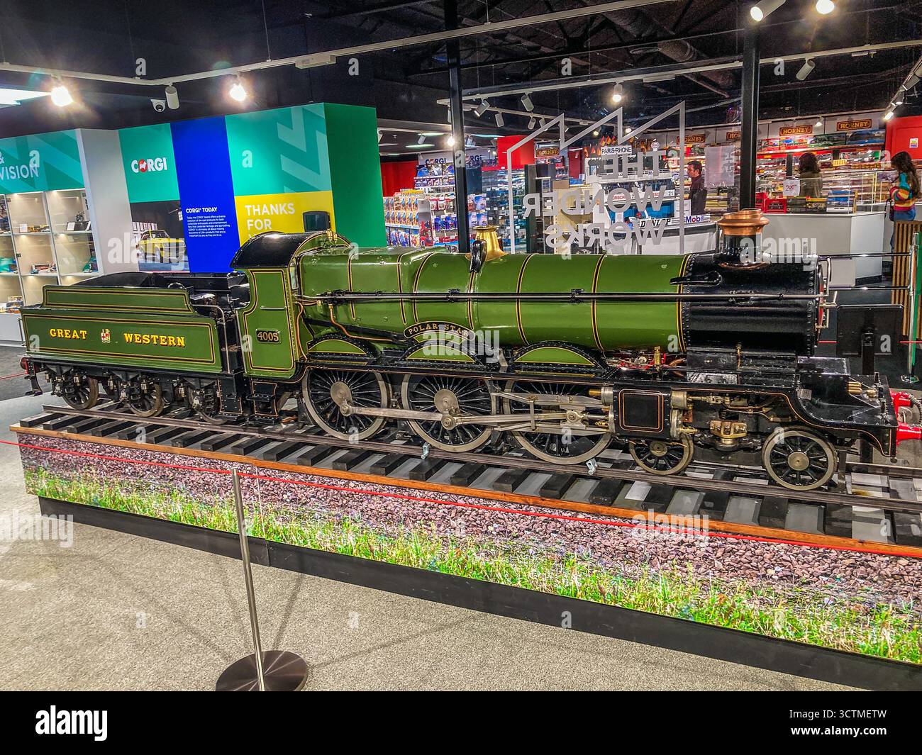 Polar Star No. 4005: exhibition-quality, the only fine-scale, exhibition-quality 10 1/4 inch gauge locomotive on display at Wonderworks, Margate, Kent - Smartphone Captured Stock Image