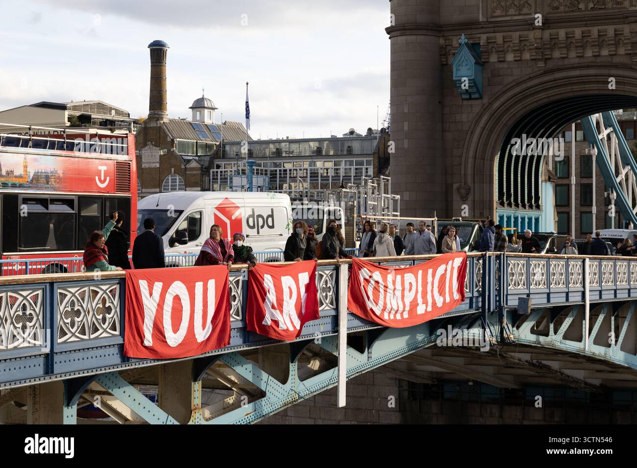 Youth Demand Block Tower Bridge Stock Photo - Alamy
