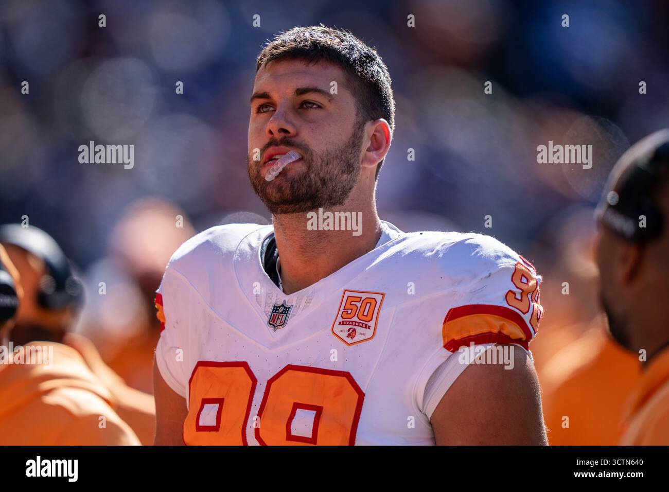 Tampa Bay Buccaneers linebacker Anthony Nelson is pictured on the the ...