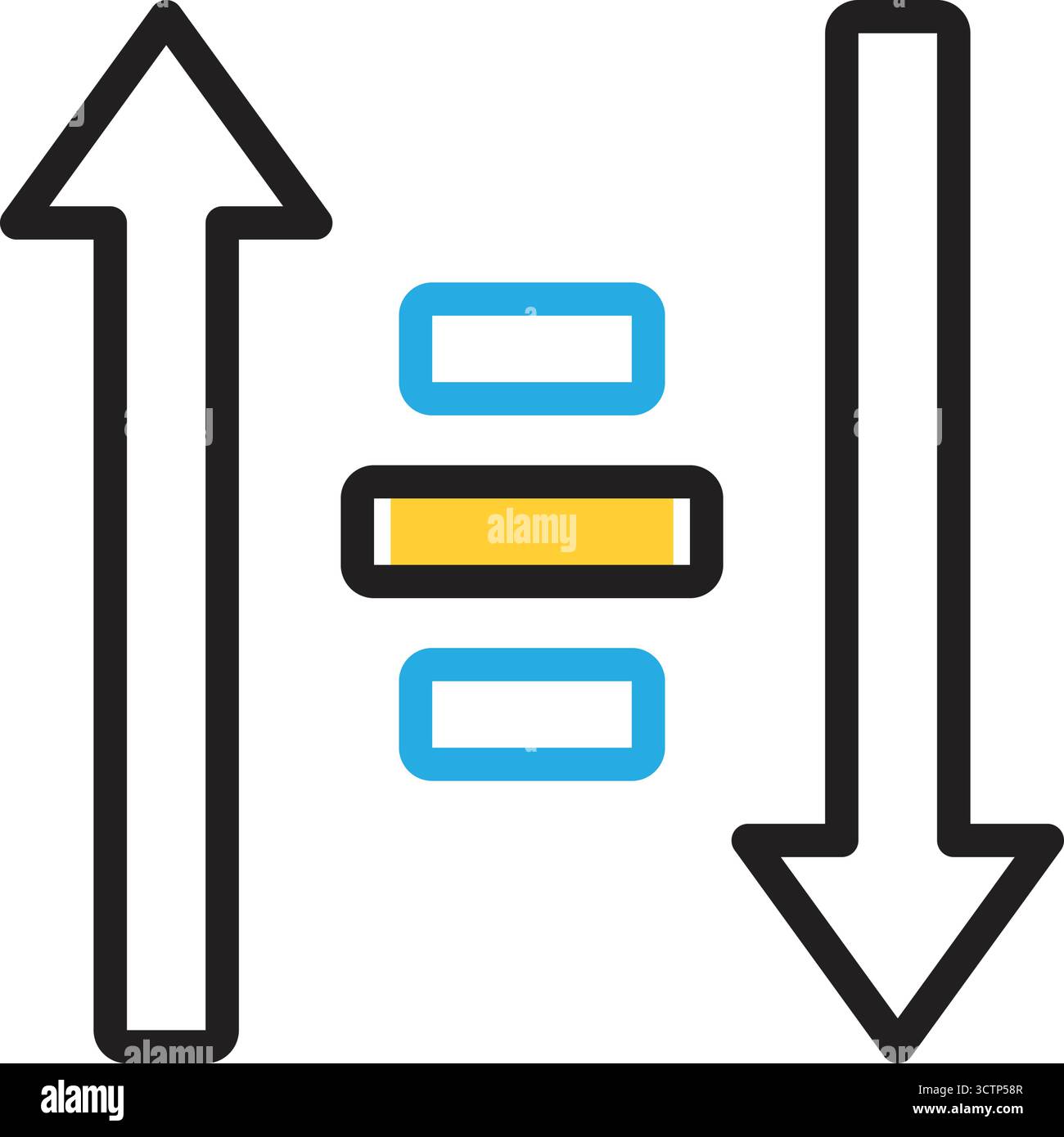 Icon for sort,filter Stock Vector