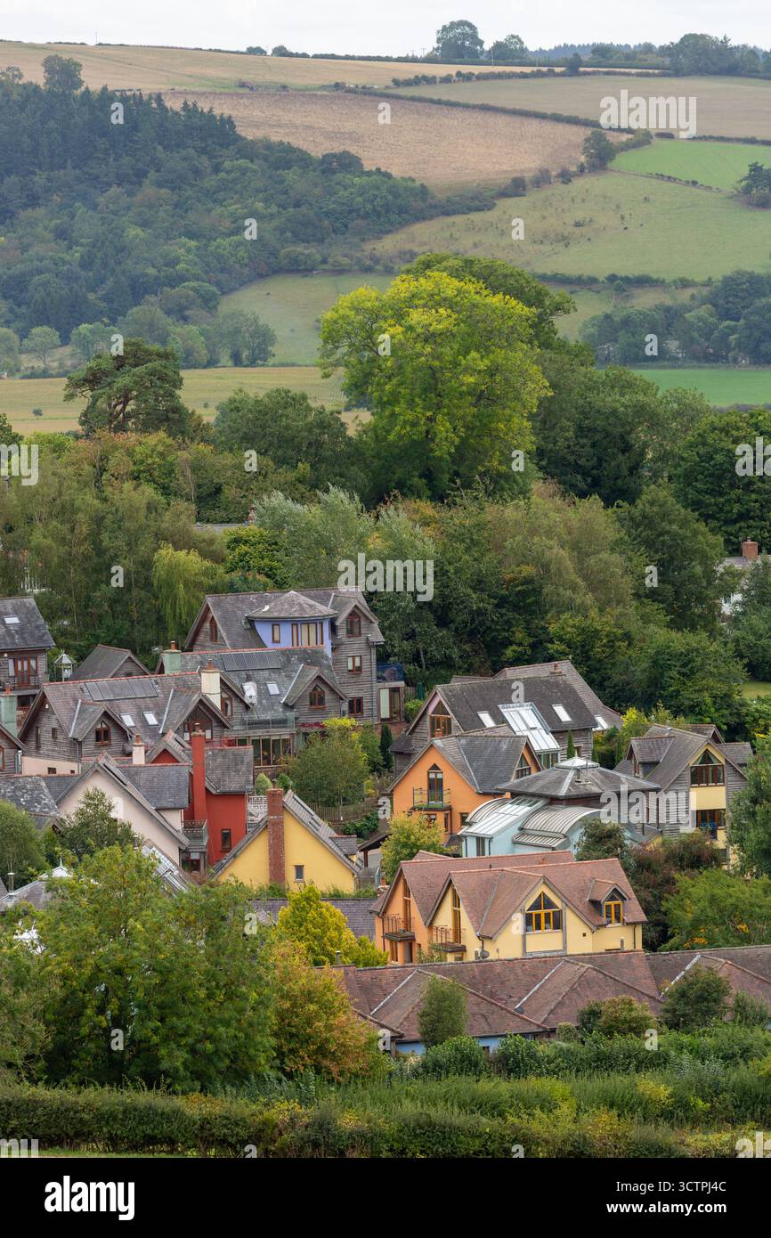The small market town of Bishop's Castle, Shropshire, England. Stock Photo