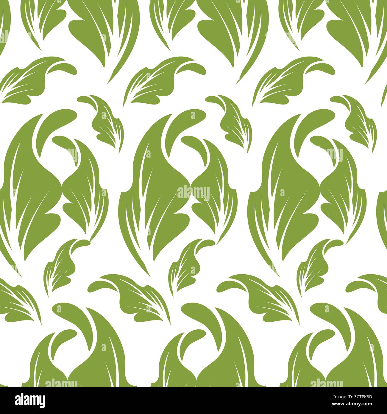 Abstract nature leaf seamless pattern illustration Stock Vector