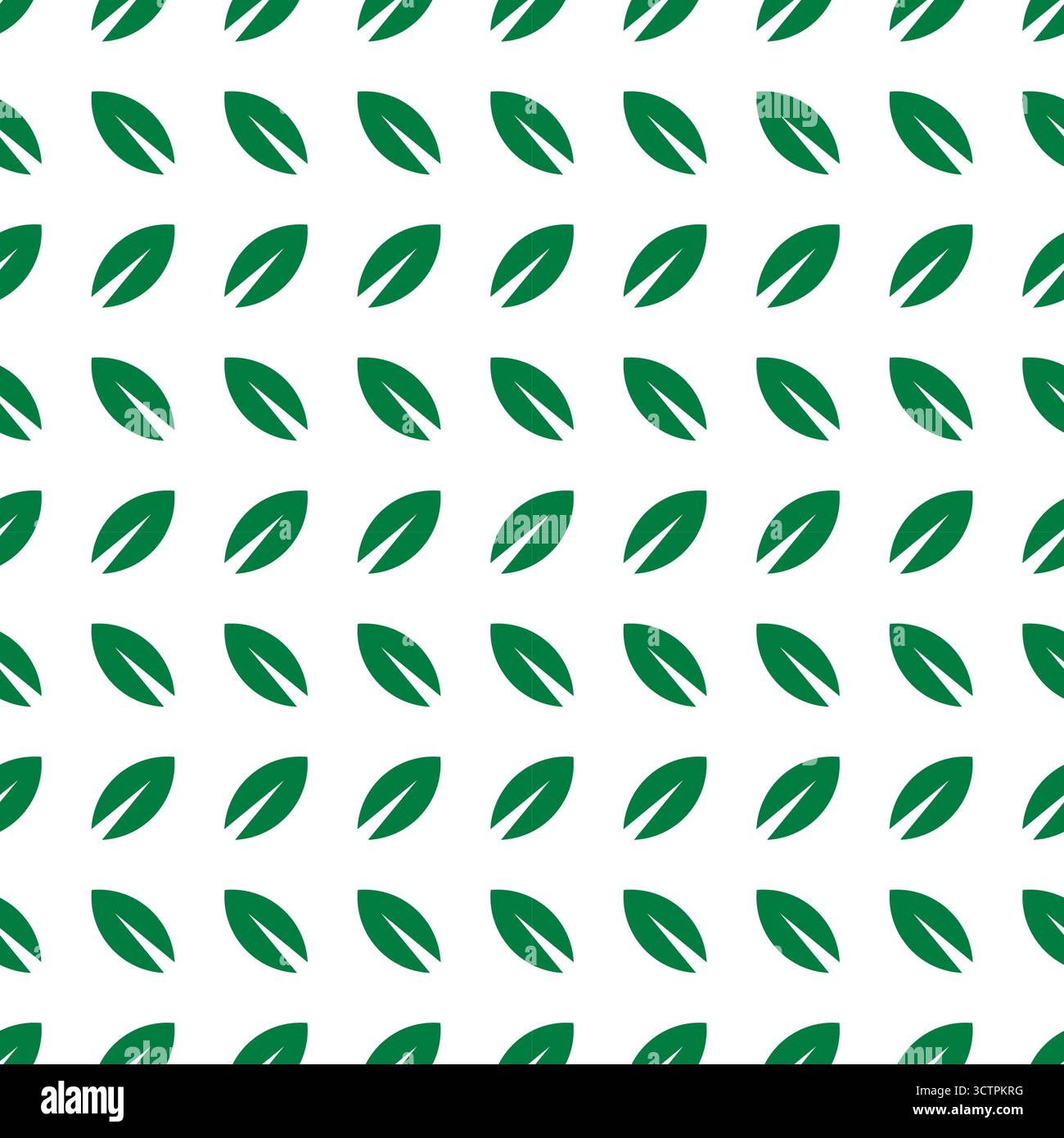Green Leaf Seamless Pattern Design Stock Vector