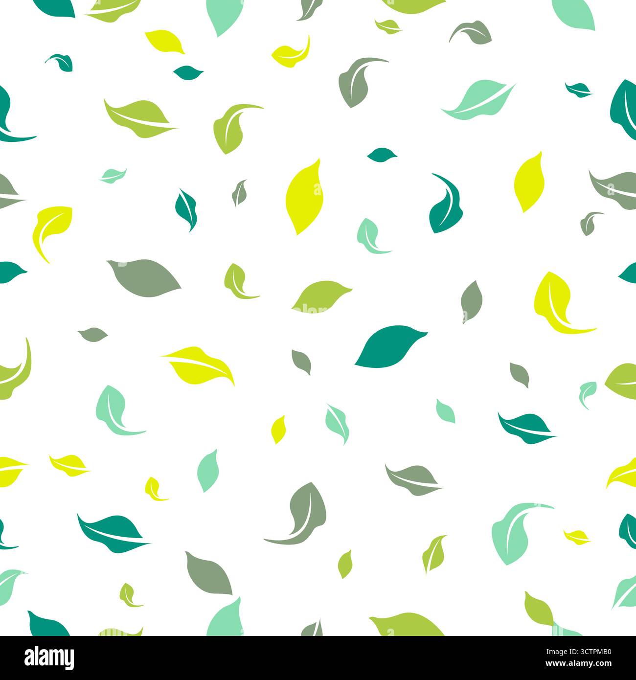 Abstract green leaf seamless pattern exotic plant seamless vector pattern Stock Vector