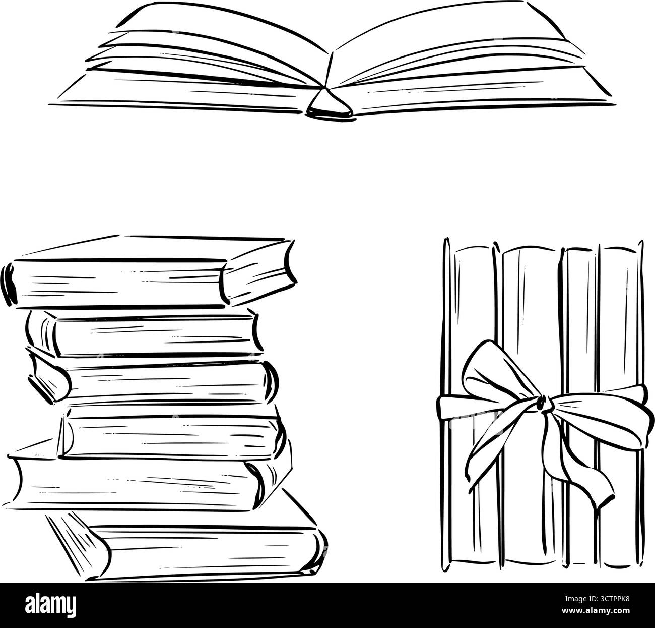 Open book clip art Black and White Stock Photos \u0026 Images - Page 2 - Alamy, image size:1300x1245