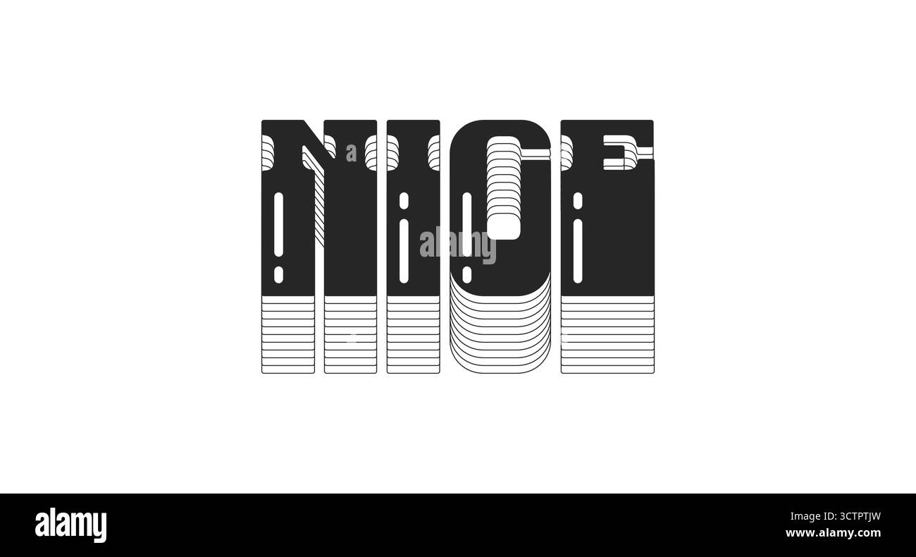 Nice bold black viral internet slang typography Stock Vector