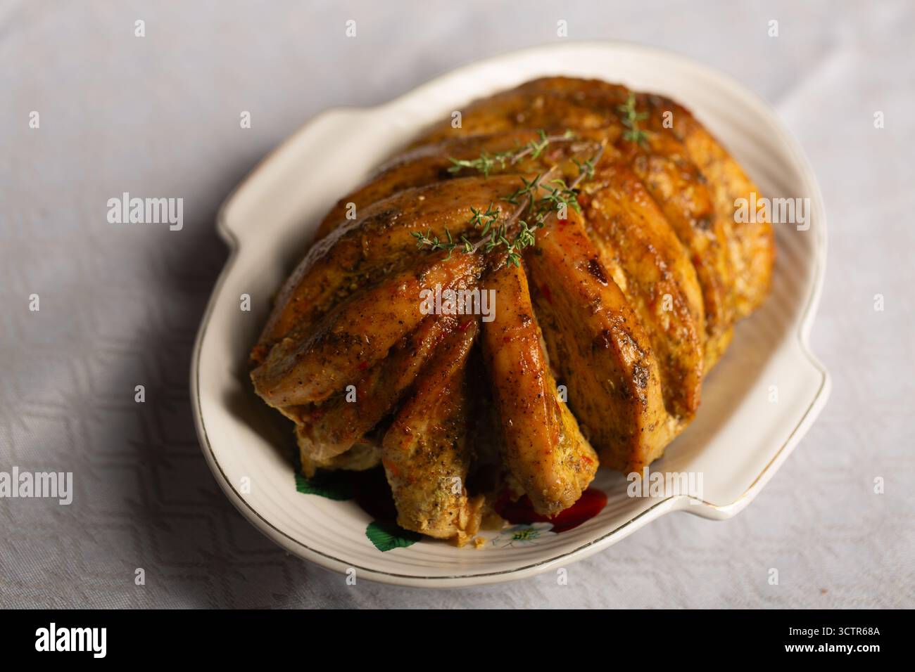 And Toasted To Perfection Reference: Sliced Incised Fillet On The Bone Oven Roasted To Golden