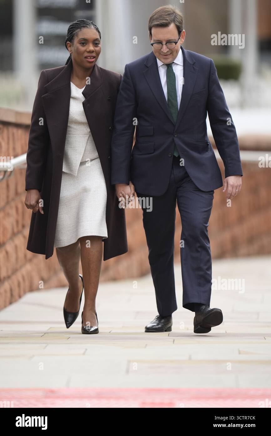Conservative Party leader Kemi Badenoch arrives ahead of her keynote ...