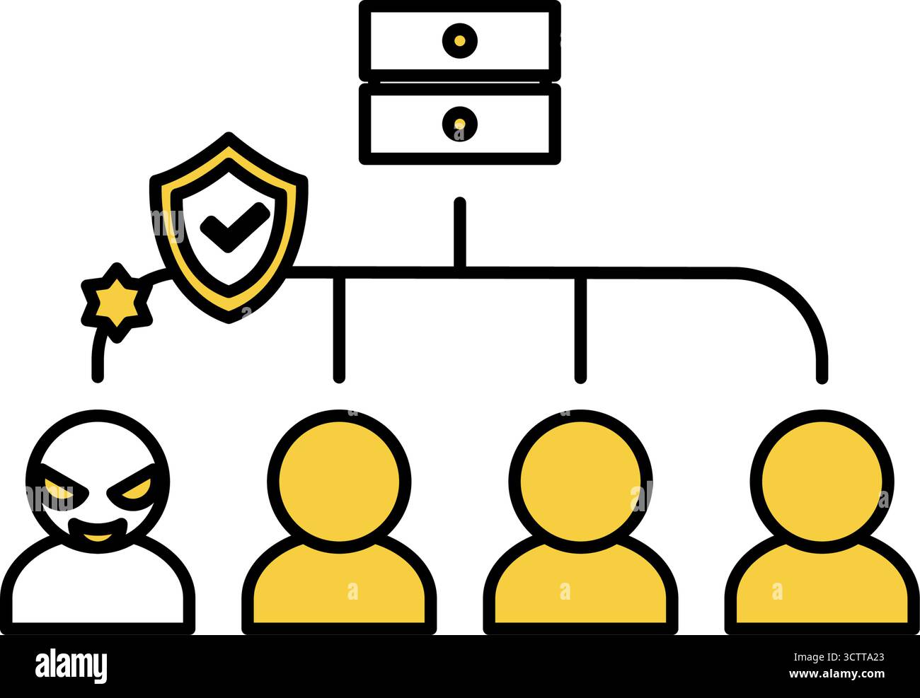 IP address block security line icon with prohibited symbol and address ...