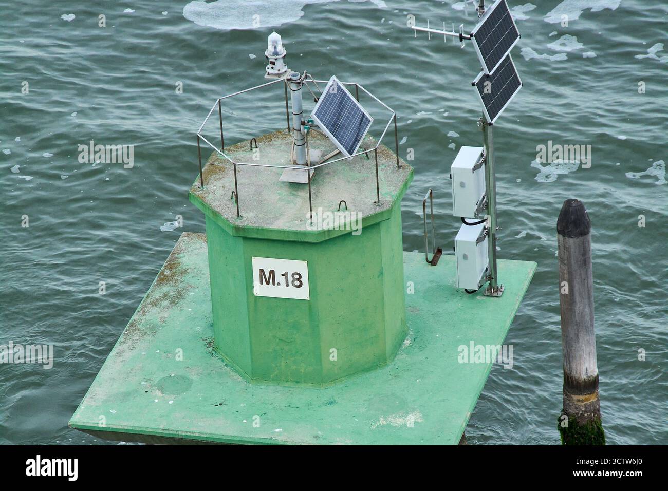 Marine Science Instruments Scientific equipment and remote sensors on a marine platform ...