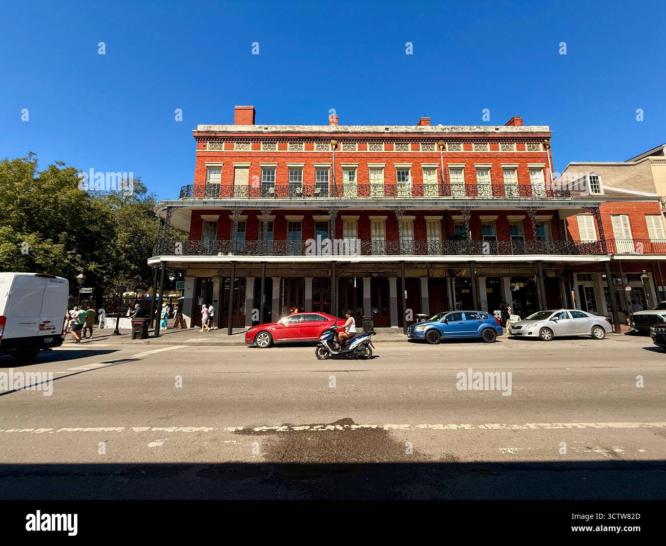 Monty’s on the Square restaurant and historic building in the French Quarter, New Orleans - Smartphone Captured Stock Image