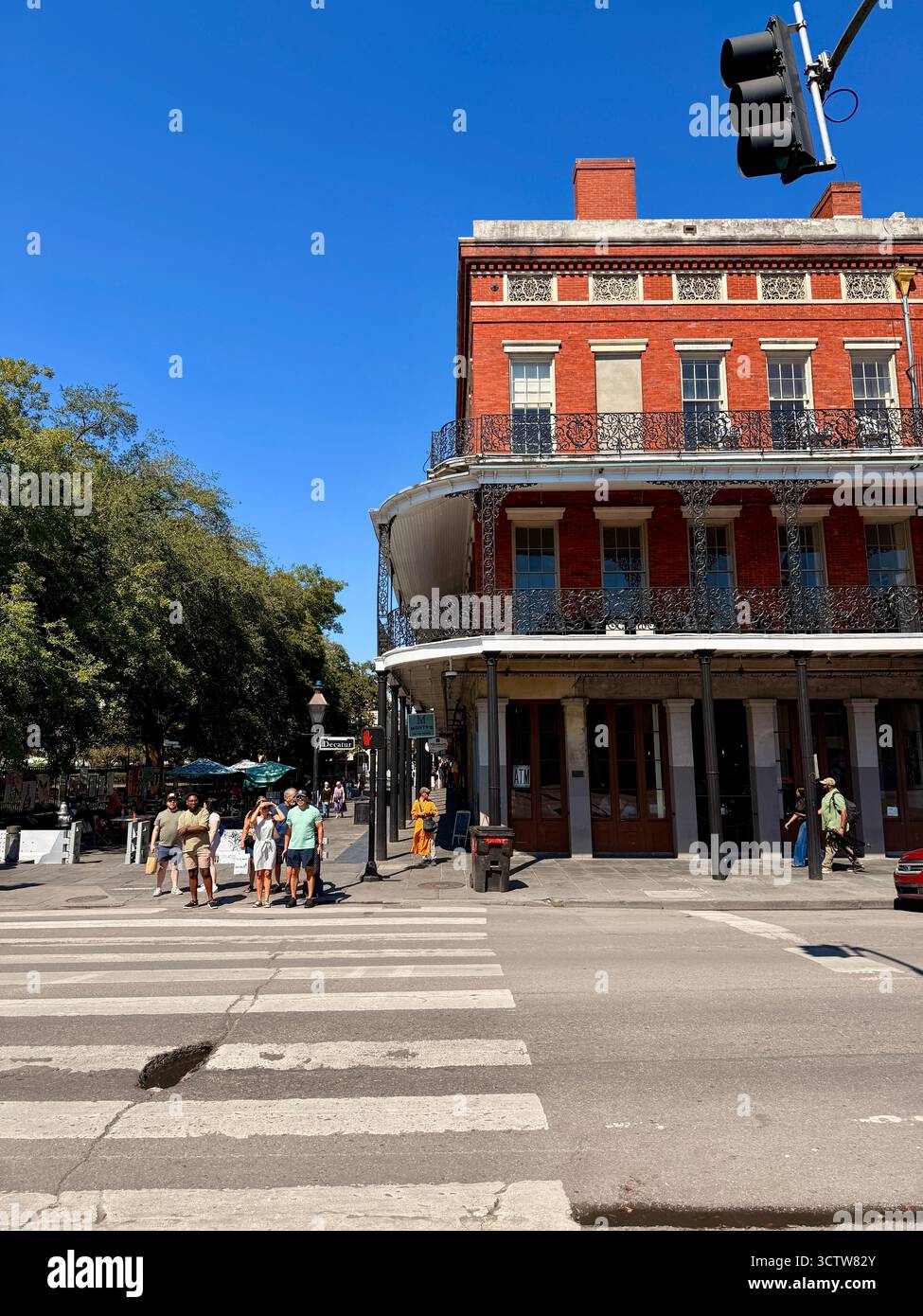 Monty’s on the Square restaurant and historic building in the French Quarter, New Orleans - Smartphone Captured Stock Image